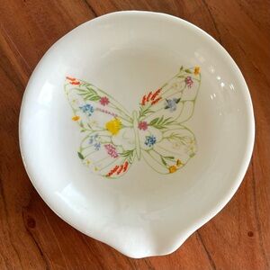 Dolly Parton Pink Signature Butterfly Floral Spoon Rest Trinket Dish Glittery